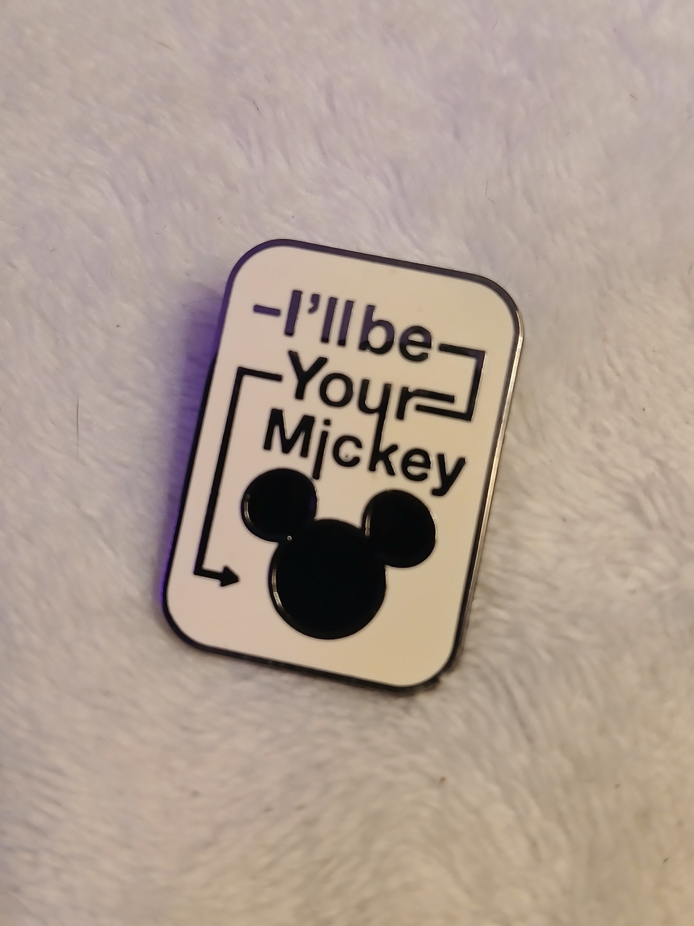 Disney Black & White "I'll Be Your Mickey" Enamel Pin - Tradeable & Collectible